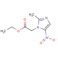 1016-40-6 ethyl 2-(2-methyl-5-nitroimidazol-1-yl)acetate chemical structure