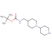 883512-84-3 tert-butyl N-[(1-piperidin-4-ylpiperidin-4-yl)methyl]carbamate chemical structure