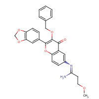 1187016-62-1 N'-[2-(1,3-benzodioxol-5-yl)-4-oxo-3-phenylmethoxychromen-6-yl]-3-methoxypropanimidamide chemical structure