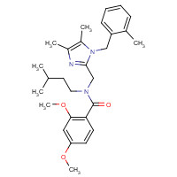 475466-57-0 N-[[4,5-dimethyl-1-[(2-methylphenyl)methyl]imidazol-2-yl]methyl]-2,4-dimethoxy-N-(3-methylbutyl)benzamide chemical structure
