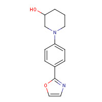 1418753-90-8 1-[4-(1,3-oxazol-2-yl)phenyl]piperidin-3-ol chemical structure
