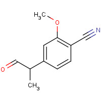 1255207-22-7 2-methoxy-4-(1-oxopropan-2-yl)benzonitrile chemical structure