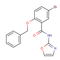 1285513-89-4 5-bromo-N-(1,3-oxazol-2-yl)-2-phenylmethoxybenzamide chemical structure