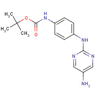 1613228-55-9 tert-butyl N-[4-[(5-aminopyrimidin-2-yl)amino]phenyl]carbamate chemical structure