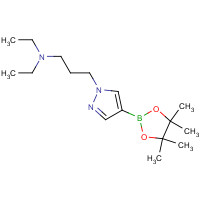 1201789-71-0 N,N-diethyl-3-[4-(4,4,5,5-tetramethyl-1,3,2-dioxaborolan-2-yl)pyrazol-1-yl]propan-1-amine chemical structure