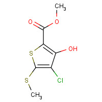 104386-68-7 methyl 4-chloro-3-hydroxy-5-methylsulfanylthiophene-2-carboxylate chemical structure