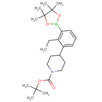 1344998-07-7 tert-butyl 4-[2-ethyl-3-(4,4,5,5-tetramethyl-1,3,2-dioxaborolan-2-yl)phenyl]piperidine-1-carboxylate chemical structure