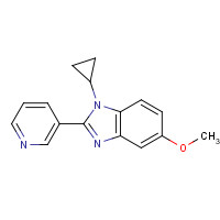 1356483-13-0 1-cyclopropyl-5-methoxy-2-pyridin-3-ylbenzimidazole chemical structure