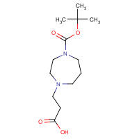 874801-64-6 3-[4-[(2-methylpropan-2-yl)oxycarbonyl]-1,4-diazepan-1-yl]propanoic acid chemical structure