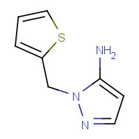 4394-26-7 2-(thiophen-2-ylmethyl)pyrazol-3-amine chemical structure