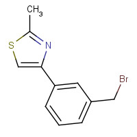 852180-42-8 4-[3-(bromomethyl)phenyl]-2-methyl-1,3-thiazole chemical structure
