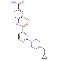 1131605-00-9 N-(4-carbamoyl-2-methylphenyl)-2-[4-(cyclopropylmethyl)piperazin-1-yl]pyridine-4-carboxamide chemical structure