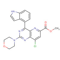 1240122-93-3 methyl 8-chloro-4-(1H-indol-4-yl)-2-morpholin-4-ylpyrido[3,2-d]pyrimidine-6-carboxylate chemical structure