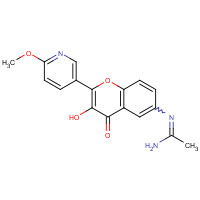 1187016-28-9 N'-[3-hydroxy-2-(6-methoxypyridin-3-yl)-4-oxochromen-6-yl]ethanimidamide chemical structure