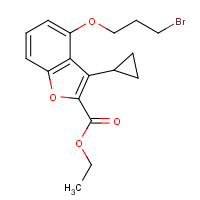 279230-74-9 ethyl 4-(3-bromopropoxy)-3-cyclopropyl-1-benzofuran-2-carboxylate chemical structure