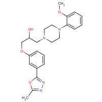 90326-85-5 1-[4-(2-methoxyphenyl)piperazin-1-yl]-3-[3-(5-methyl-1,3,4-oxadiazol-2-yl)phenoxy]propan-2-ol chemical structure