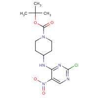 1124330-16-0 tert-butyl 4-[(2-chloro-5-nitropyrimidin-4-yl)amino]piperidine-1-carboxylate chemical structure