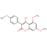 14736-59-5 4-hydroxy-5,7-dimethoxy-3-(4-methoxyphenyl)chromen-2-one chemical structure