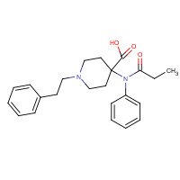186022-53-7 1-(2-phenylethyl)-4-(N-propanoylanilino)piperidine-4-carboxylic acid chemical structure