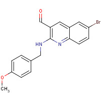 1309365-83-0 6-bromo-2-[(4-methoxyphenyl)methylamino]quinoline-3-carbaldehyde chemical structure