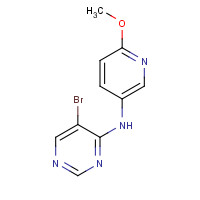 1253570-48-7 5-bromo-N-(6-methoxypyridin-3-yl)pyrimidin-4-amine chemical structure