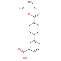 654663-42-0 2-[4-[(2-methylpropan-2-yl)oxycarbonyl]piperazin-1-yl]pyridine-4-carboxylic acid chemical structure