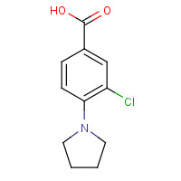 585517-09-5 3-chloro-4-pyrrolidin-1-ylbenzoic acid chemical structure