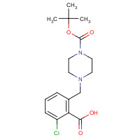 1460036-55-8 2-chloro-6-[[4-[(2-methylpropan-2-yl)oxycarbonyl]piperazin-1-yl]methyl]benzoic acid chemical structure