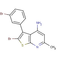 1312594-61-8 2-bromo-3-(3-bromophenyl)-6-methylthieno[2,3-b]pyridin-4-amine chemical structure
