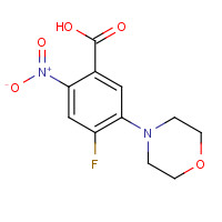 1033778-62-9 4-fluoro-5-morpholin-4-yl-2-nitrobenzoic acid chemical structure
