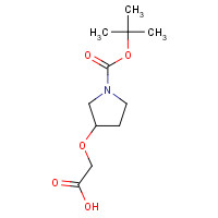 889952-88-9 2-[1-[(2-methylpropan-2-yl)oxycarbonyl]pyrrolidin-3-yl]oxyacetic acid chemical structure