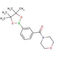 1036991-25-9 morpholin-4-yl-[3-(4,4,5,5-tetramethyl-1,3,2-dioxaborolan-2-yl)phenyl]methanone chemical structure