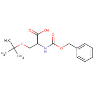14464-36-9 3-[(2-methylpropan-2-yl)oxy]-2-(phenylmethoxycarbonylamino)propanoic acid chemical structure