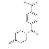 672309-93-2 4-(4-oxopiperidine-1-carbonyl)benzoic acid chemical structure
