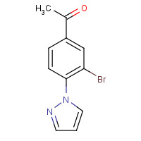 1186663-58-0 1-(3-bromo-4-pyrazol-1-ylphenyl)ethanone chemical structure