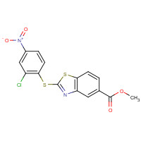 315228-84-3 methyl 2-(2-chloro-4-nitrophenyl)sulfanyl-1,3-benzothiazole-5-carboxylate chemical structure