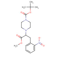 885609-27-8 tert-butyl 4-[1-methoxy-3-(2-nitrophenyl)-1-oxopropan-2-yl]piperazine-1-carboxylate chemical structure