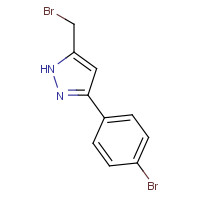 1238854-13-1 5-(bromomethyl)-3-(4-bromophenyl)-1H-pyrazole chemical structure