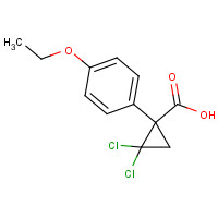 104023-75-8 2,2-dichloro-1-(4-ethoxyphenyl)cyclopropane-1-carboxylic acid chemical structure