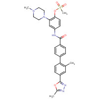 256227-78-8 [4-[[4-[2-methyl-4-(5-methyl-1,3,4-oxadiazol-2-yl)phenyl]benzoyl]amino]-2-(4-methylpiperazin-1-yl)phenyl] methanesulfonate chemical structure
