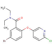 1335218-35-3 5-bromo-2-(6-chloropyridin-3-yl)oxy-N,N-diethylbenzamide chemical structure