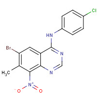 1446113-37-6 6-bromo-N-(4-chlorophenyl)-7-methyl-8-nitroquinazolin-4-amine chemical structure