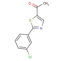 672950-24-2 1-[2-(3-chlorophenyl)-1,3-thiazol-5-yl]ethanone chemical structure