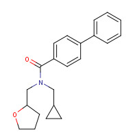 650590-61-7 N-(cyclopropylmethyl)-N-(oxolan-2-ylmethyl)-4-phenylbenzamide chemical structure