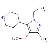 419571-67-8 4-(2-ethyl-4-methoxy-5-methylpyrazol-3-yl)piperidine chemical structure