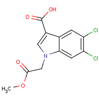 1404532-16-6 5,6-dichloro-1-(2-methoxy-2-oxoethyl)indole-3-carboxylic acid chemical structure