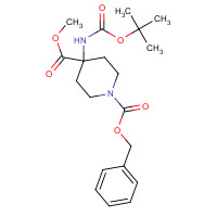 115655-43-1 1-O-benzyl 4-O-methyl 4-[(2-methylpropan-2-yl)oxycarbonylamino]piperidine-1,4-dicarboxylate chemical structure