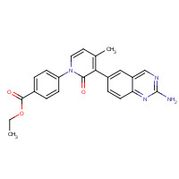1003311-82-7 ethyl 4-[3-(2-aminoquinazolin-6-yl)-4-methyl-2-oxopyridin-1-yl]benzoate chemical structure
