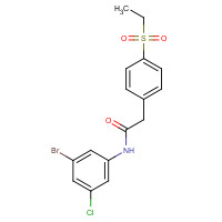 1426806-68-9 N-(3-bromo-5-chlorophenyl)-2-(4-ethylsulfonylphenyl)acetamide chemical structure