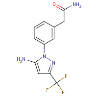 897373-40-9 2-[3-[5-amino-3-(trifluoromethyl)pyrazol-1-yl]phenyl]acetamide chemical structure